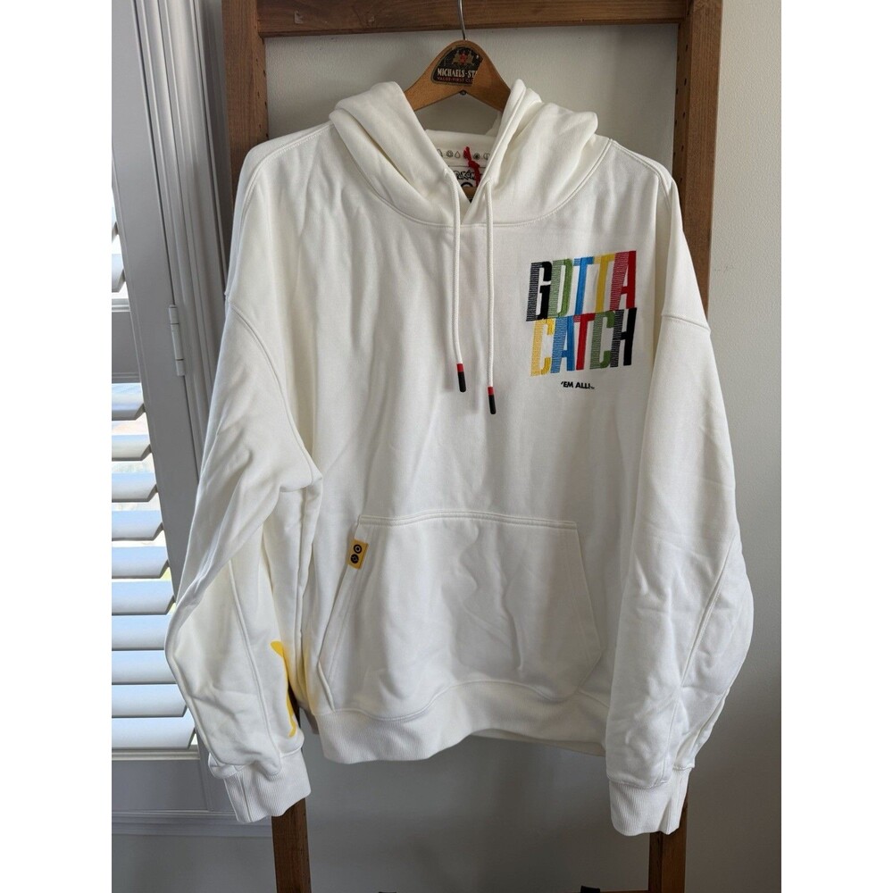 Target x Pokemon Pikachu Gotta Catch 'Em All Cream Hoodie L IN HAND